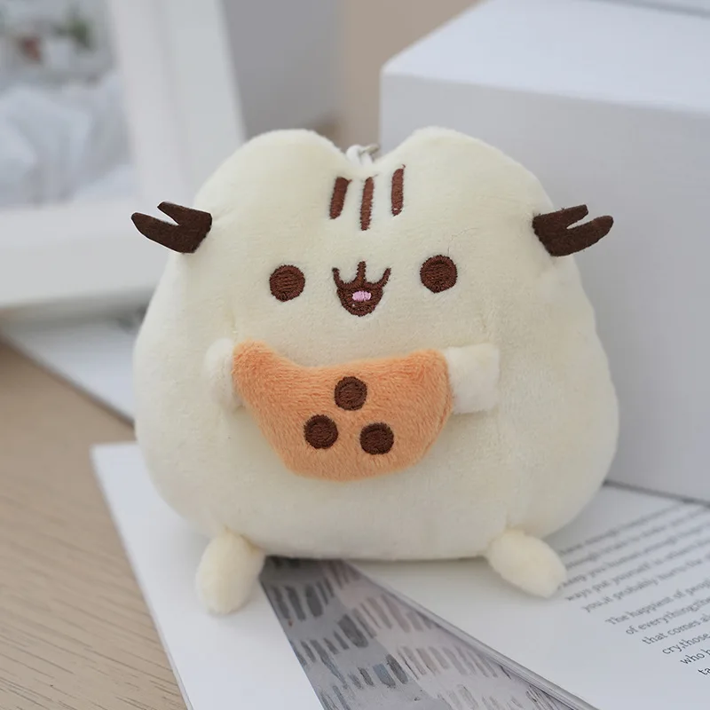 Stuffed Animals Pusheens Plushes Doll Keychains Kids Anime Cat Car Key Ring Girls School Bags Pendant Decoration Classic Toys