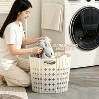 Foldable Stylish Laundry Basket with Handle Design — Space-Saving Home Storage Solution for Storing Clothes, Toys, and Miscellaneous Items, Suitable for Dorms, Bathrooms, Bedrooms, Rvs, and Homes Practical and Stylish Gifts 5