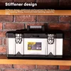 Deli 1 Pcs 15/17inch Multi-layer Stainless Tools Stroage Box Multifunctional Workers Portable Heavy Duty Tool Case Organizers 4