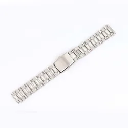 Stainless Steel Watch Band Strap - Multiple Width Options, Premium Watch Accessory Tool - 22MM (Silver white)