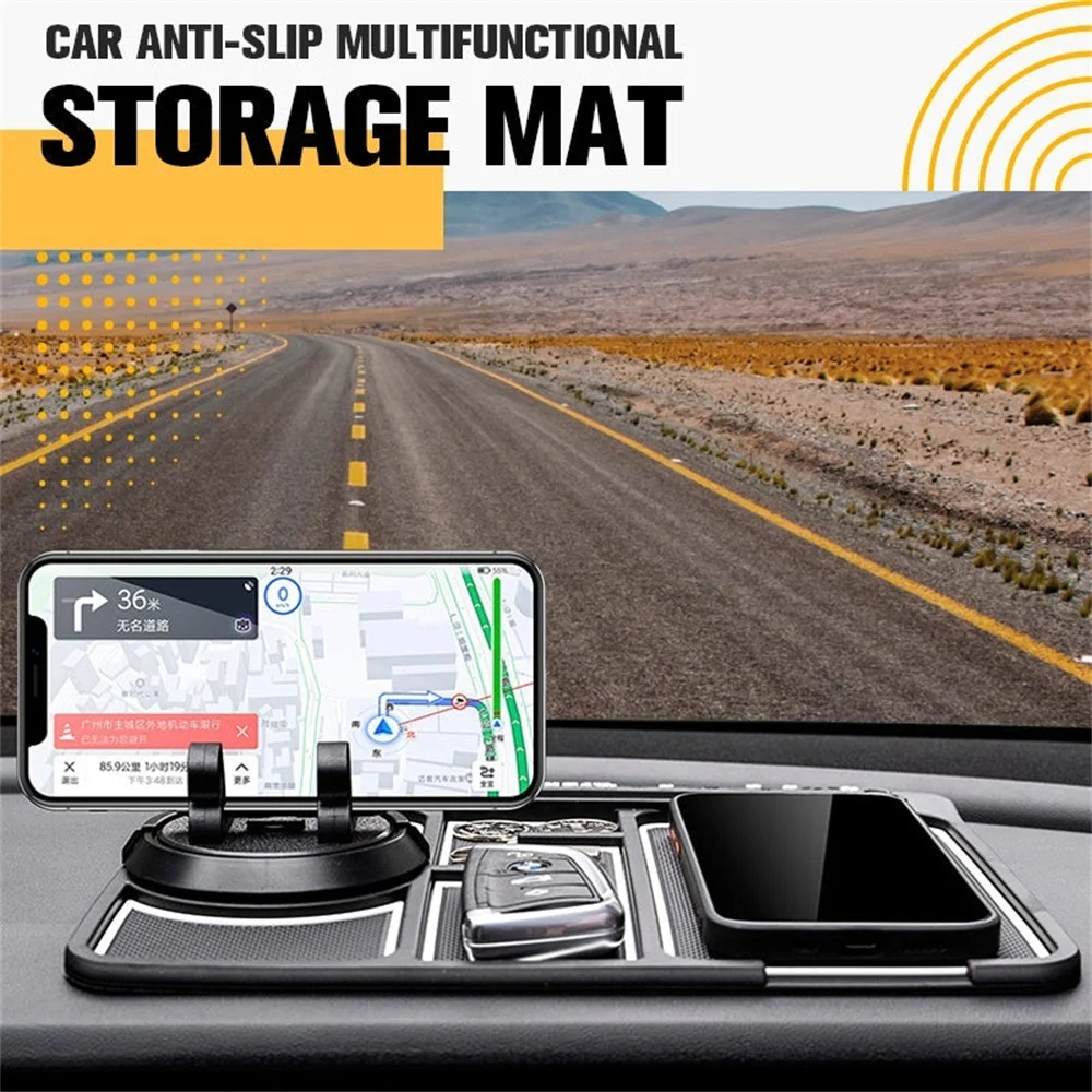 Multifunction Non Slip Phone Pad Car Dashboard Non Slip Grip Sticky Pad Phone Holder Mat Anti-skid Silicone Mat Car Accessories