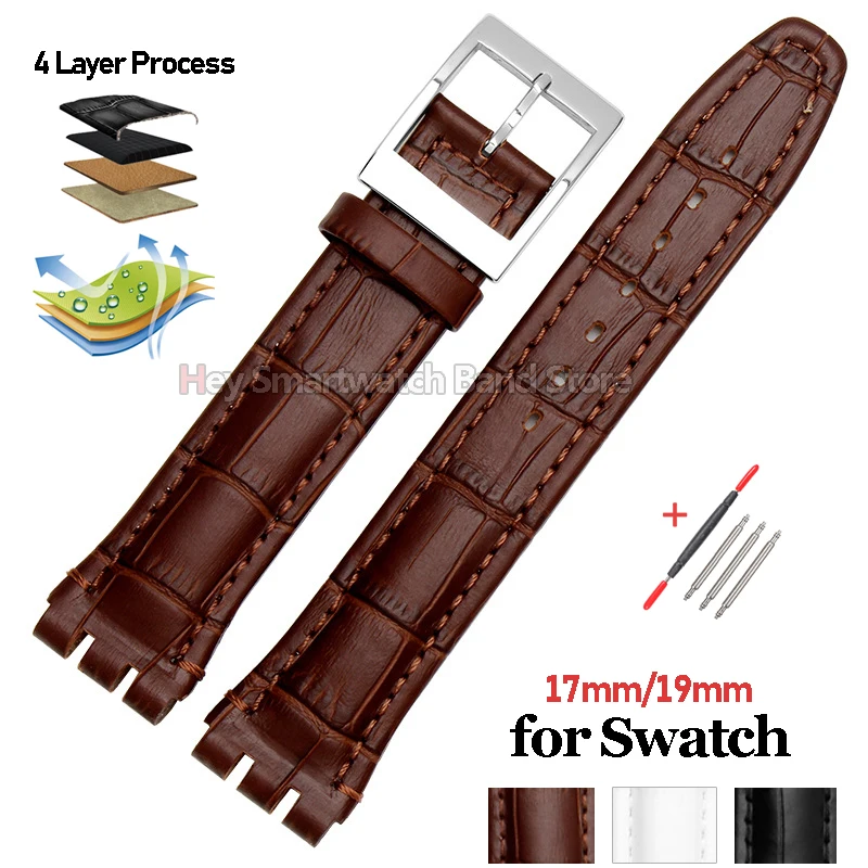 Premium Genuine Cowhide Leather Watch Band - Sweatproof Strap