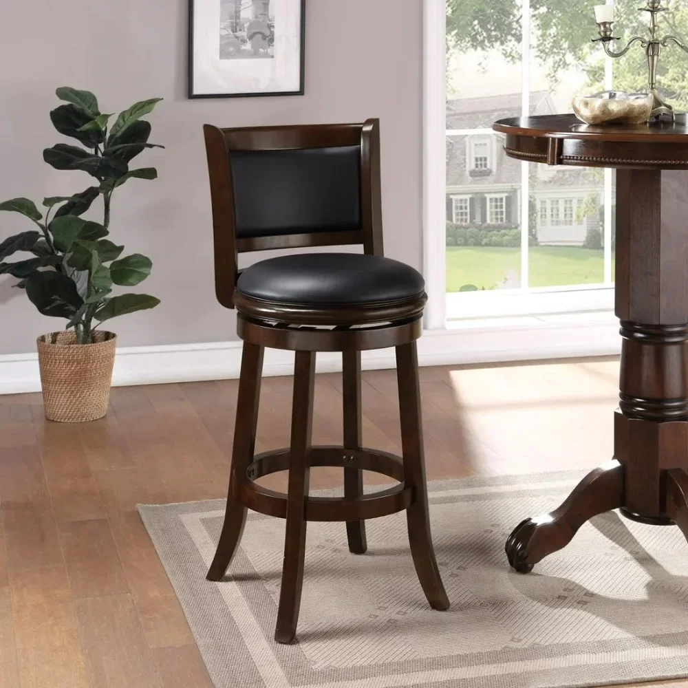 

30" Swivel Wood Kitchen Bar Stool Bar Chairs & Stools & Ottomans Cappuccino Freight Free Scandinavian Chair Barstools Barstool