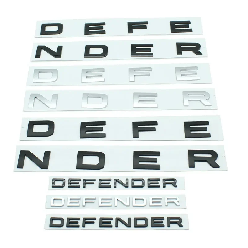 Premium DEFENDER Car Emblem Sticker - Sleek Decal for Trunk, Hood, or Bonnet