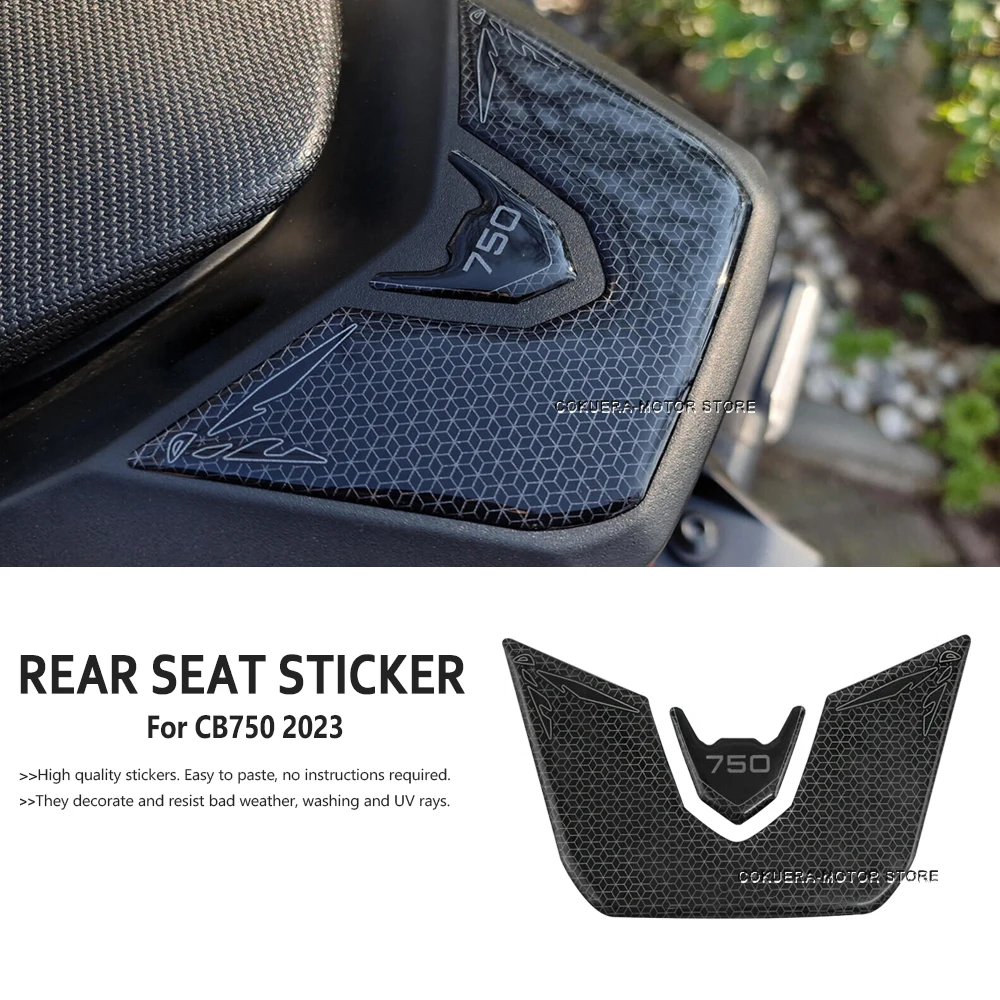 3D Resin Protective Sticker For Honda CB750 CB 750 Hornet 2023 Motorcycle Accessories Rear Seat Sticker