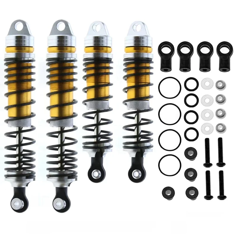 

4 шт., металлические передние и задние амортизаторы для Traxxas Slash 4X4 VXL 2WD, нержавеющий Hoss Stampede 1/10, детали для модификации радиоуправляемых автомобилей