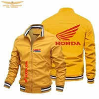 Veste de course Honda HRC pour hommes, avec logo Goldwing GL1800, col montant, fermeture éclair, manteau pour motocycliste, coupe-vent décontracté, Streetwear Bombe 4