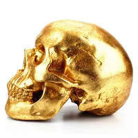 Gold Skull Coin Bank Money Box Piggy Bank Home Decor Halloween Gifts Skull Shaped Resin Storage Box For Bills Cool Gold Theme 1
