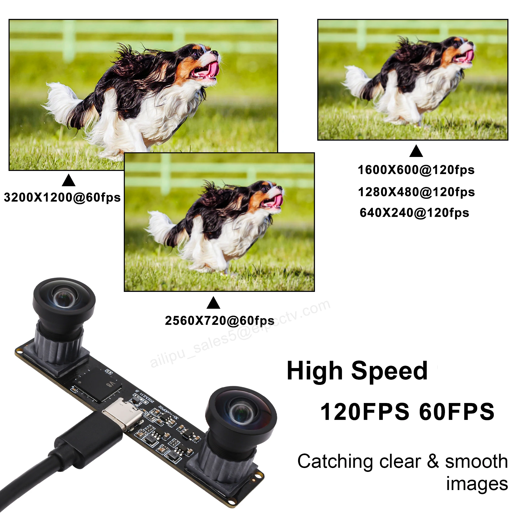 Magnolia USB Stereo Camera 4MP Synchronous Dual Lens Camera Module 113 Degree Wide Angle View 3d Webcam 1080p 60fps High Speed Lightburn Cameras Plug Play For Vr Streaming Face Recognition - View #5