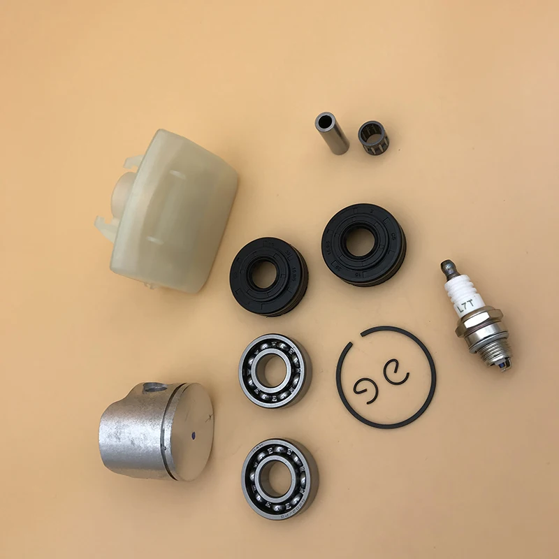 

42mm & 44mm Piston Crank Bearing Oil Seal Air Filter Kit For Husqvarna 340 345 350 Chainsaw Motor Engine Rebuild Parts