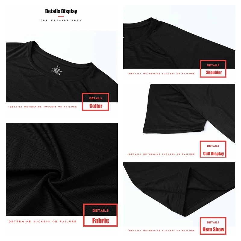 (L-5XL)Men's Sport Quick Dry T-Shirt Breathable Camping Hiking Fishing Round Neck Tees Shirt Fitness Short Sleeve Loose Tops