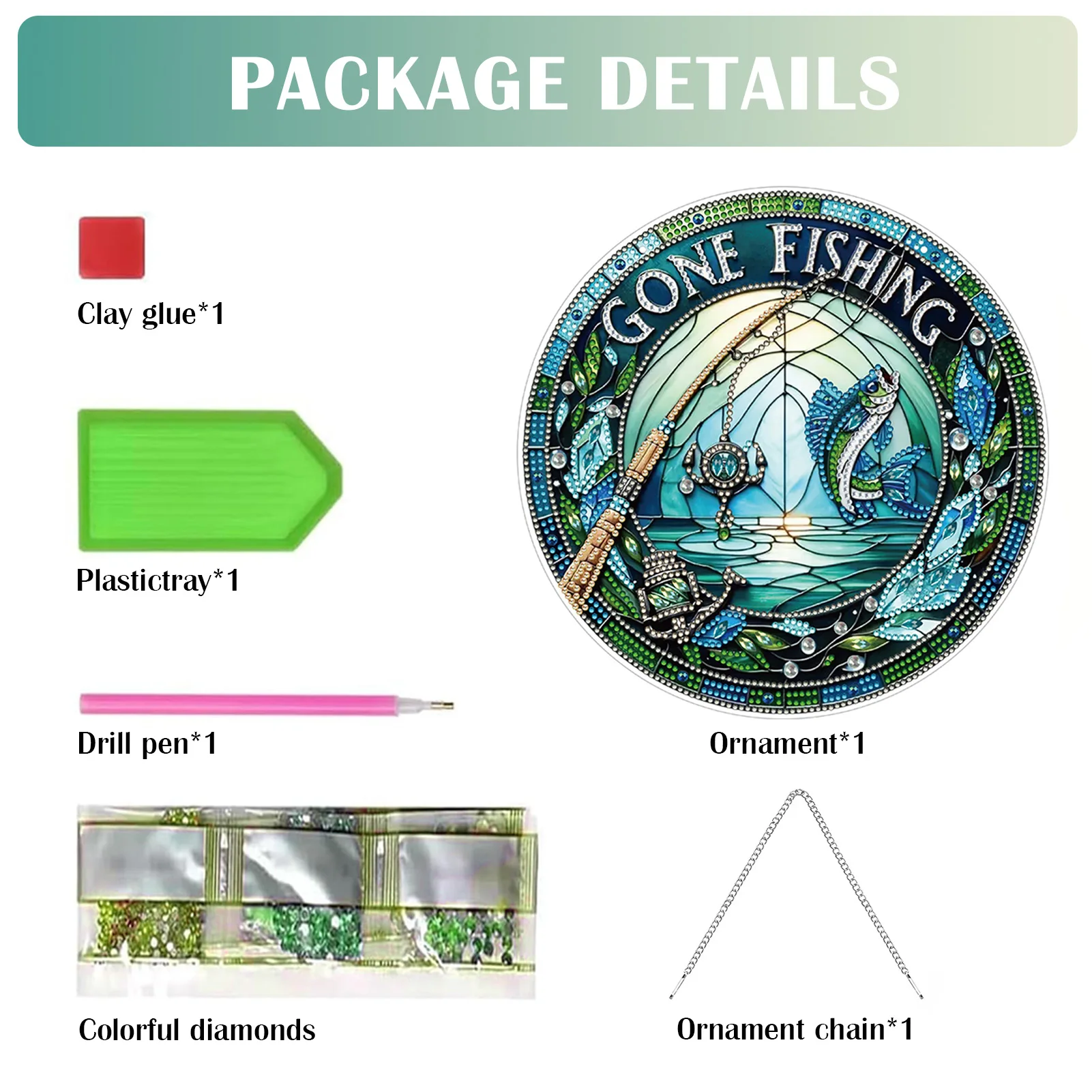 PVC Glass Diamond Painting Suncatcher Ornament for Home Decor