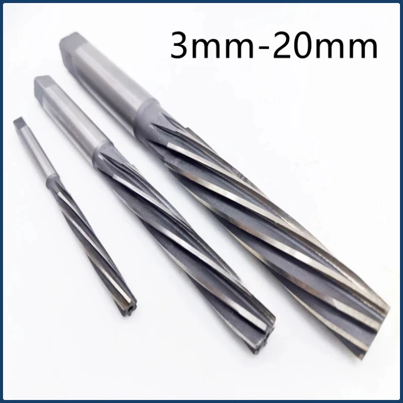 Reamer Spiral Blade H7 HSS CNC Chuck Milling Cutter Straight Handle Hand Reamer 3/4/5/6/7/8/9/10/11/12/13/14/15/16/17/18/19/20mm