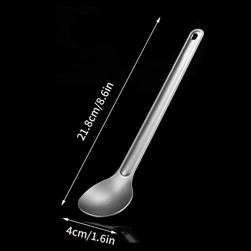 Description Picture 4 of itemOutdoor Camping Titanium Spoon Tableware Portable Fork Spoon for Hiking Picnic Tableware Travelling Fork Camp Cooking Supplies
