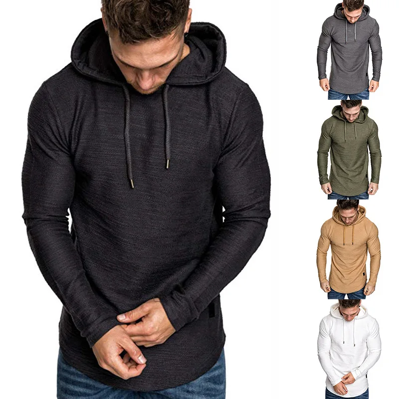 Men's Casual Sweater Autumn and Winter New Fashion Patchwork Jacket Hooded Sweater for Men