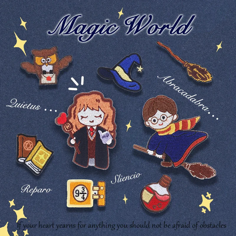 Harry Potter Abbigliamento Patch Magic Academy Kawaii Anime Character Hermione Patch Autoadesiva Giocattoli Per Bambini Regalo
