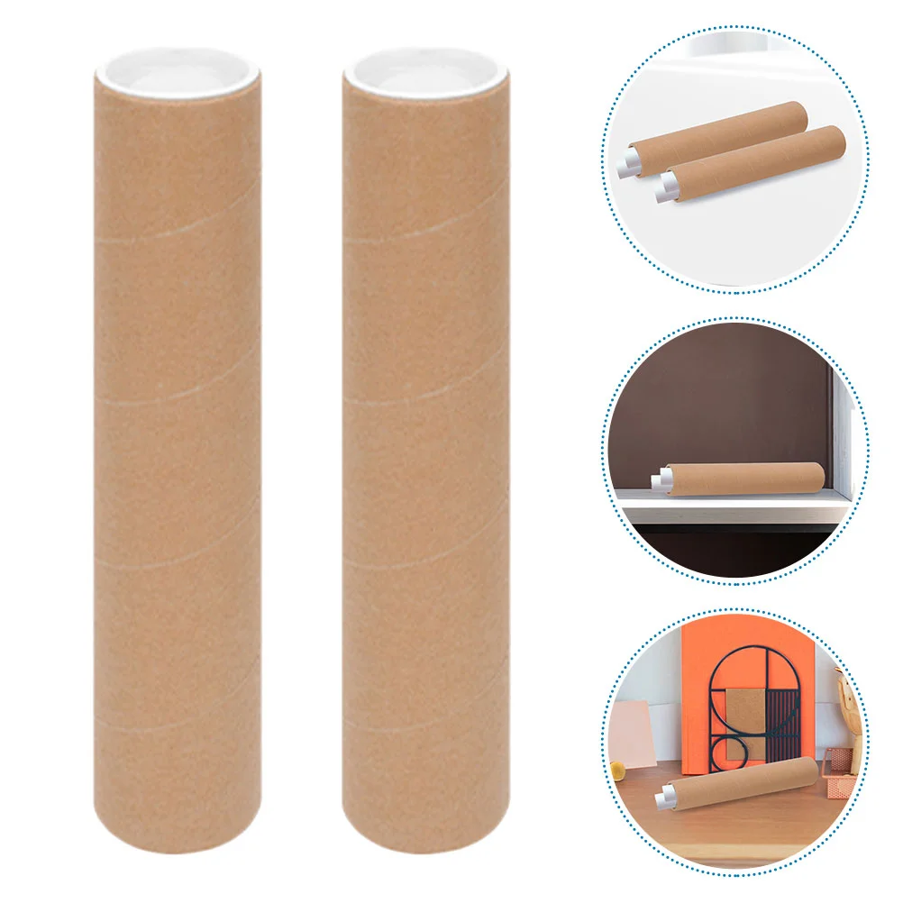 

2pcs Poster Tubes Artwork Storage Tube Poster Mailing Tube Poster Carrying Tube with Caps