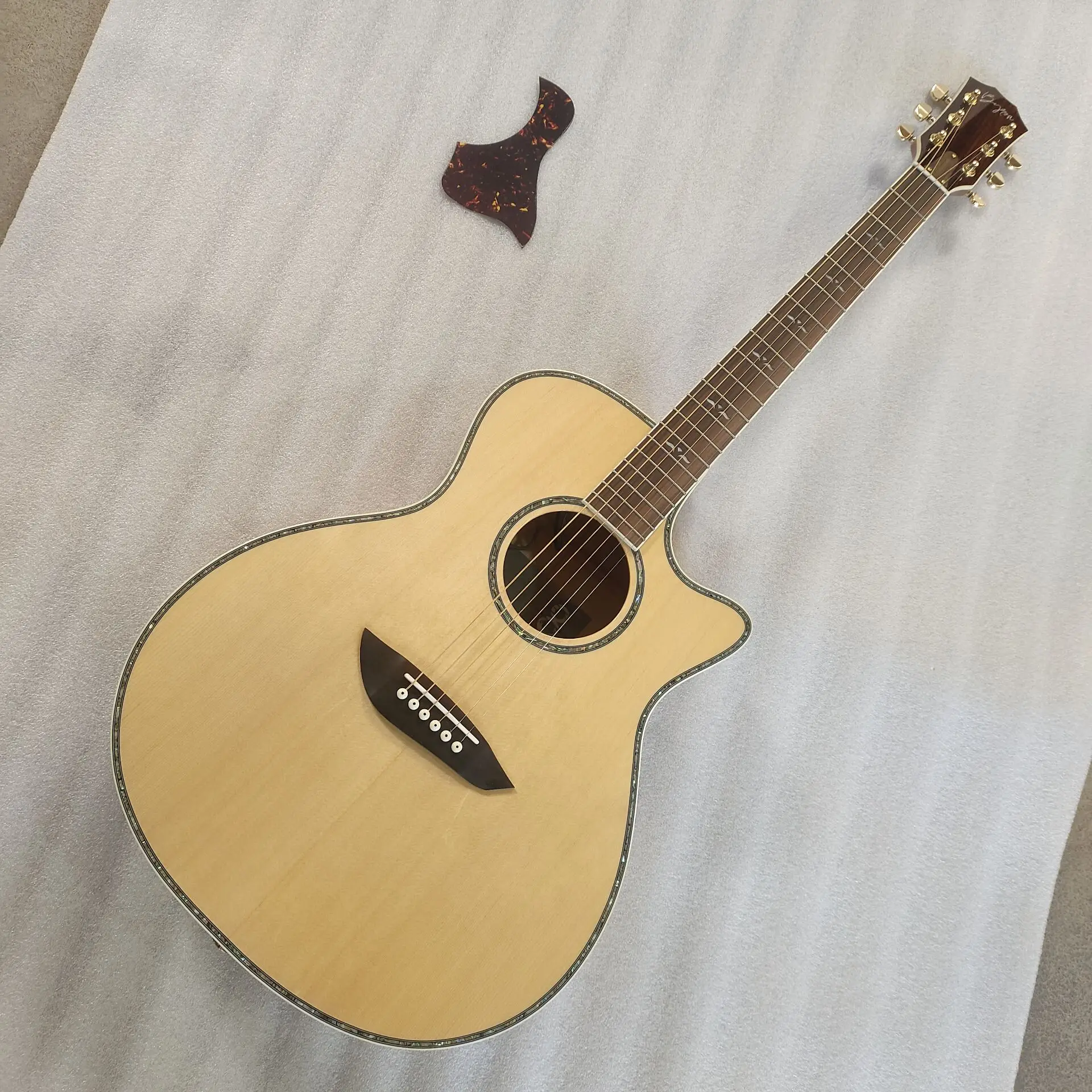 ByronguitarGAsinglecutflamemaple3knobspickupsfolkguitars