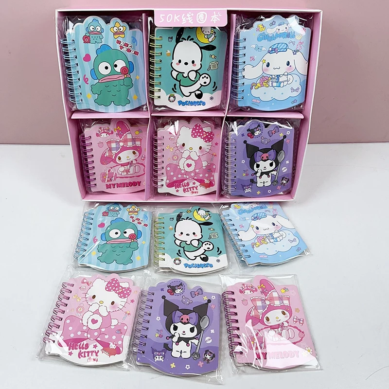 

15/30 шт. Sanrio портативный блокнот Hello Kitty Kuromi Cinnamoroll Pachacco ежедневный Еженедельный планировщик канцелярские принадлежности для офиса и школы