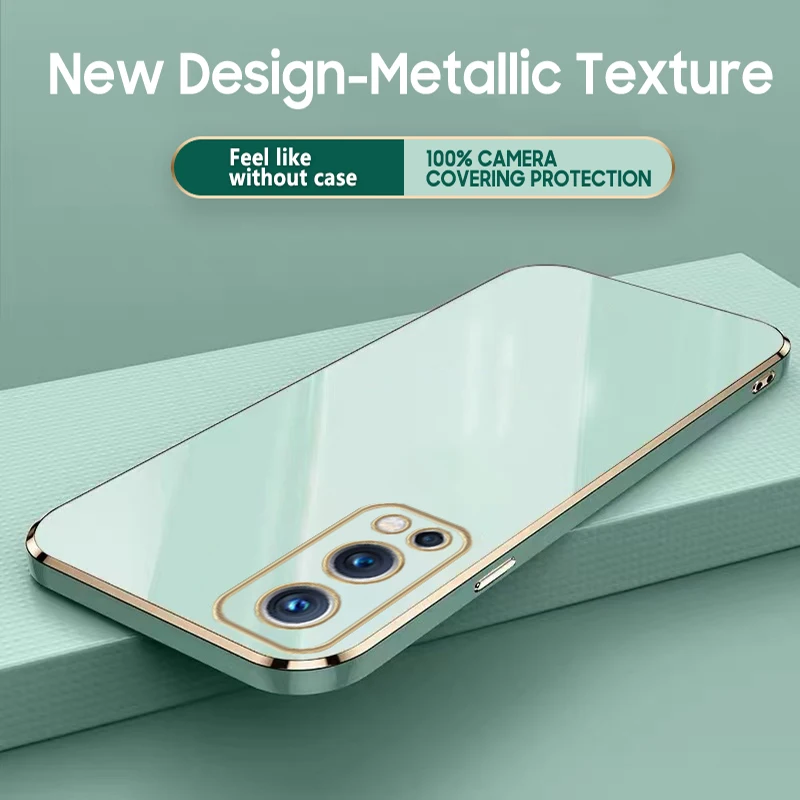 Custodia per telefono in silicone con placcatura quadrata di lusso per ONEPlus One Plus 2 E2 1+2 1+2E 5G Coque Protezione ultra sottile Copertina morbida_voghion.com