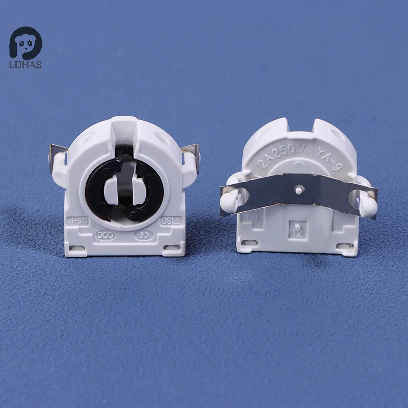 5Pcs T5 T8 Fluorescent Light Holder G5 G13 Base Non-Shunted Heat-Resistant Lamp Socket AC 500V 2A for LED Fluorescent Light Tube
