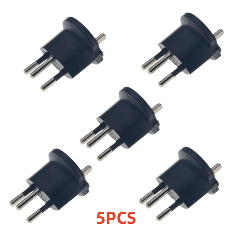 European to Swiss Travel Power Adapter, 3-Pin, 10A 250V