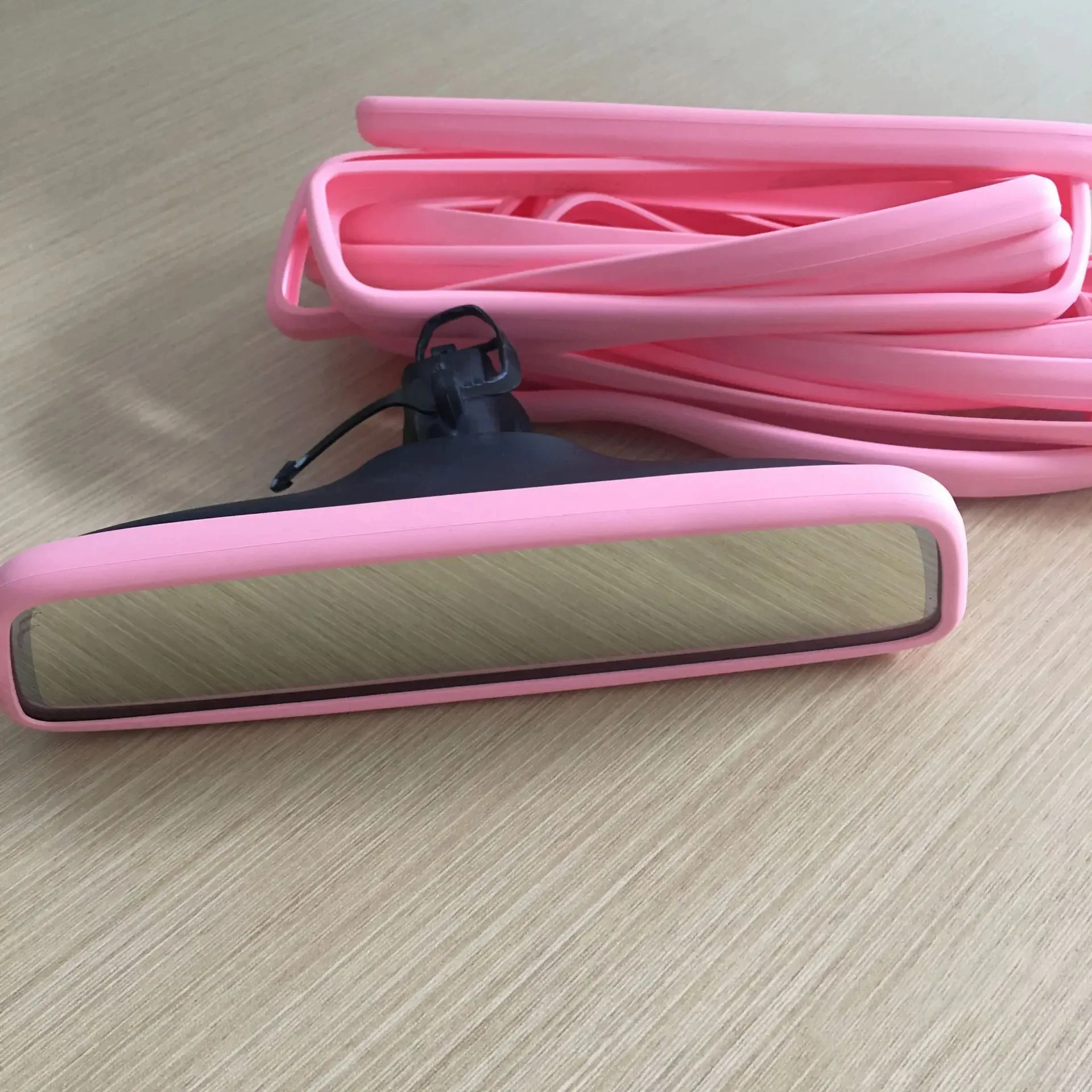 Rearview Mirror Protector Rearview Mirror Cover Rear View Mirror Protector Frame Cover For Tesla Model 3 Y Center Console Rearview Protector Trim Silicone Case Car Accessories