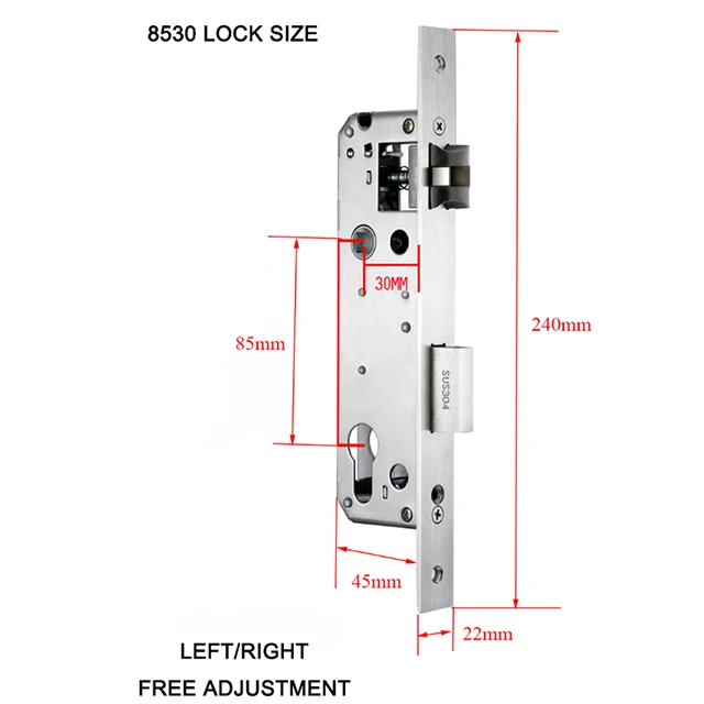 8525/8530/8535/8545 multi-point door lock broken bridge aluminum door lock body conjoined door lock plastic steel door lock