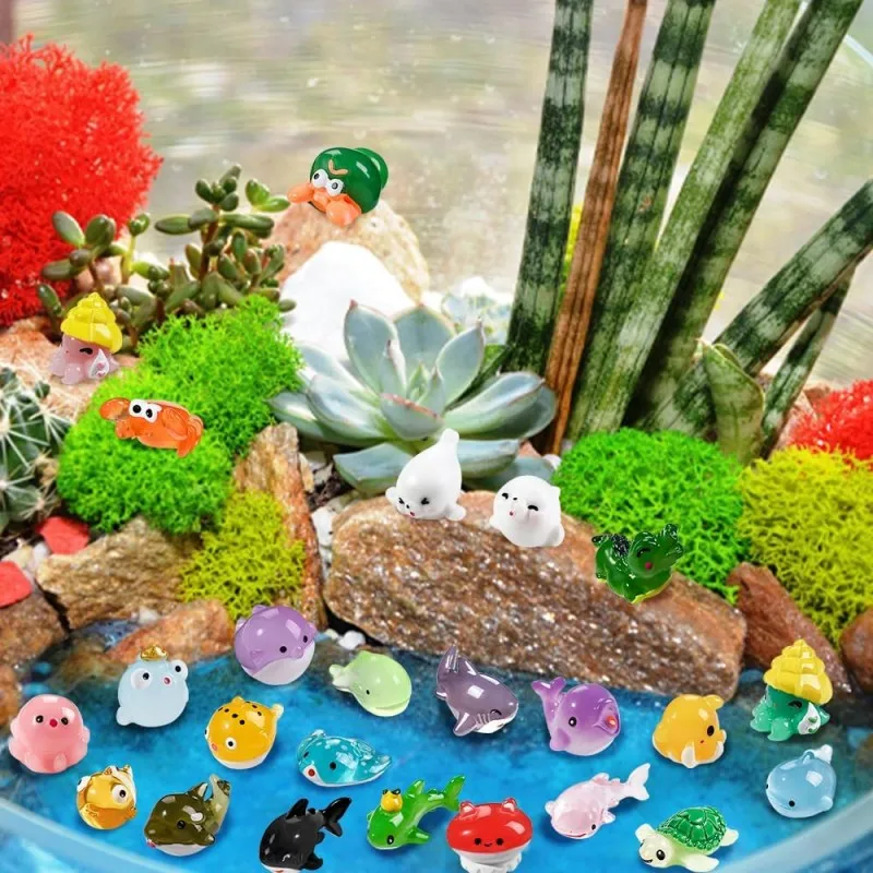 111pcs Glow Resin Animals, Luminous Miniature Mini Resin Figurines Glow - View #7