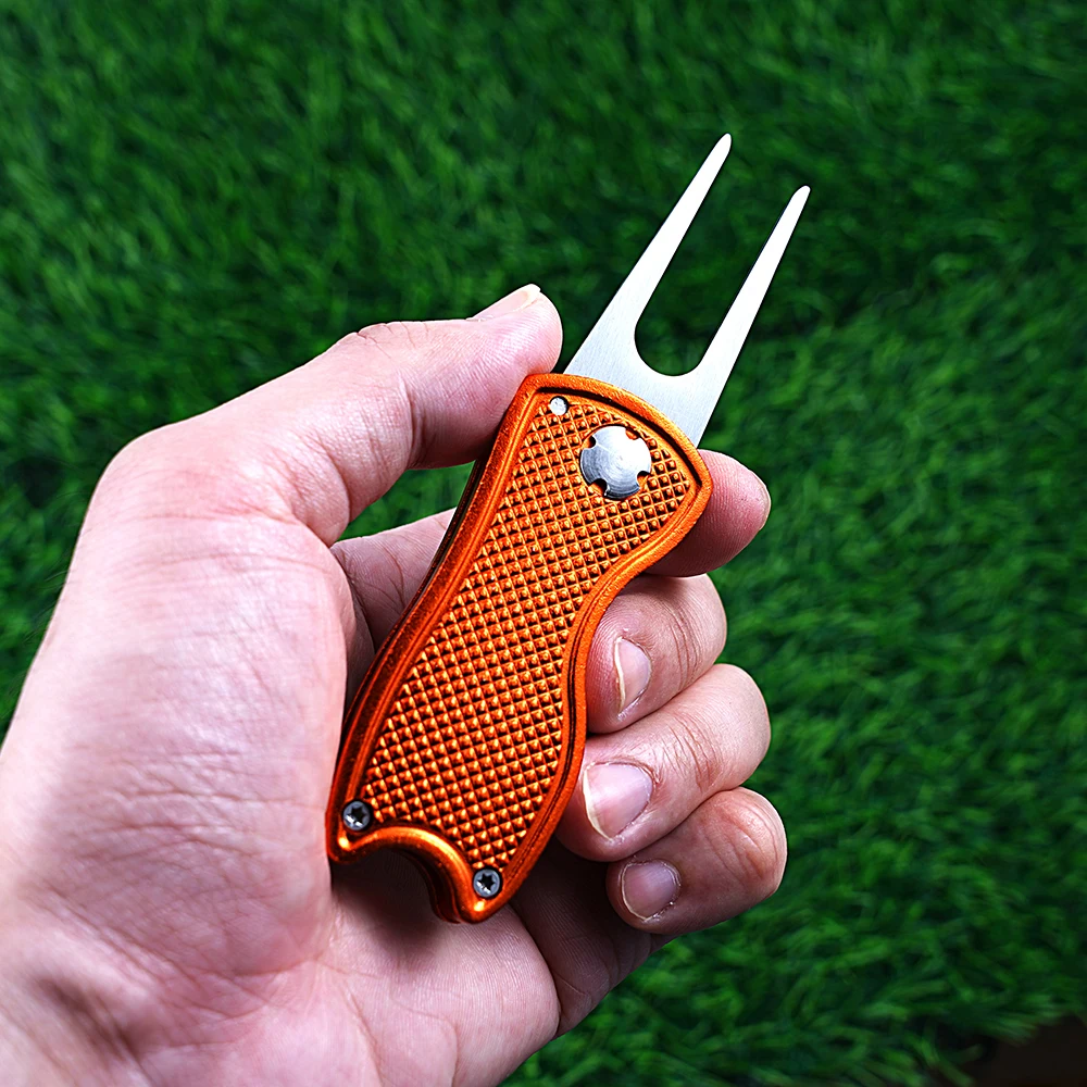 Metal Foldable Golf Divot Repair Tool Golf Ball Marker golf ball mark,golf training accessories,golf divot repair tool