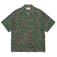 Classic Leopard Print WACKO MARIA Shirt High Quality Retro Short Sleeve Shirt Tops Mens Womens Hawaii Shirt 2