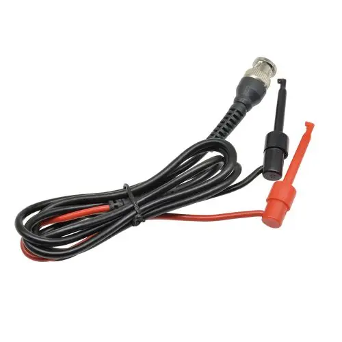 P1007 BNC Male Plug Q9 to Dual Hook Clip Oscilloscope Test Probe Cable Leads 120CM with Two Mini Probes Ended 500V 5A Test Hook oscilloscope probe test probe lead cable