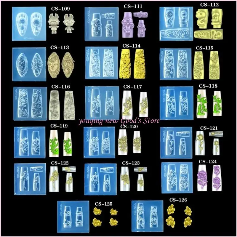 57QA Silikon-Nagelschnitzform, verschiedene Größen, Schmetterling, Präge-Nagelprägeform – Detail 9