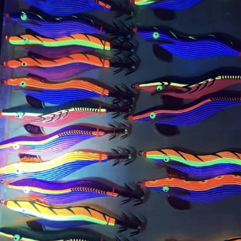 3.0 UV Pappelholz-Garnelenköder mit BKK-Haken, Egi Oktopus-Holzgarnelen-Leuchtköder, Oktopus-Tintenfisch-Köder – Detail 5