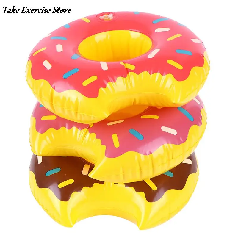 

3 шт./лот пончики надувной водный напиток плавающий держатель круга для бассейна украшения для вечеринки высокое качество