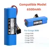New upgrade 6500mAh Batterie de Remplacement pour Conga 5090, 6090, 6490y, 7090,5490 14.8V Li-ION Batterie Aspirateur Robot 2