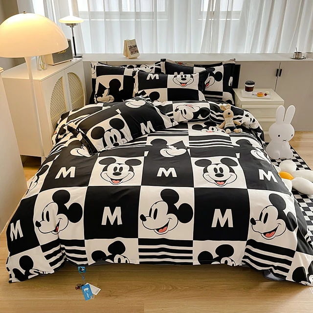 Mickey Mouse Bed Sheet Duvet Cover Bed Sheet Pillowcases D600