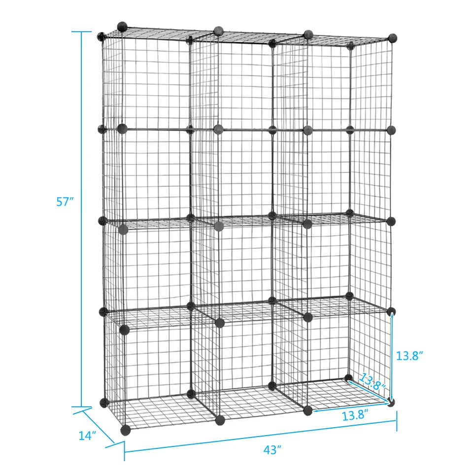 Modular Wire Cube Organizer Shelving System