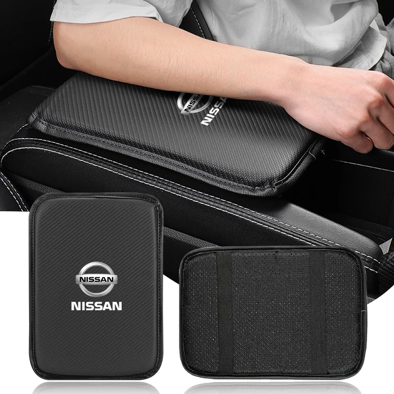 

Car Armrest Box Mats Leather Center Console Covers For Nissan Qashqai X J10 J11 Trail Tiida Teana Skyline Juke X-trail Almera