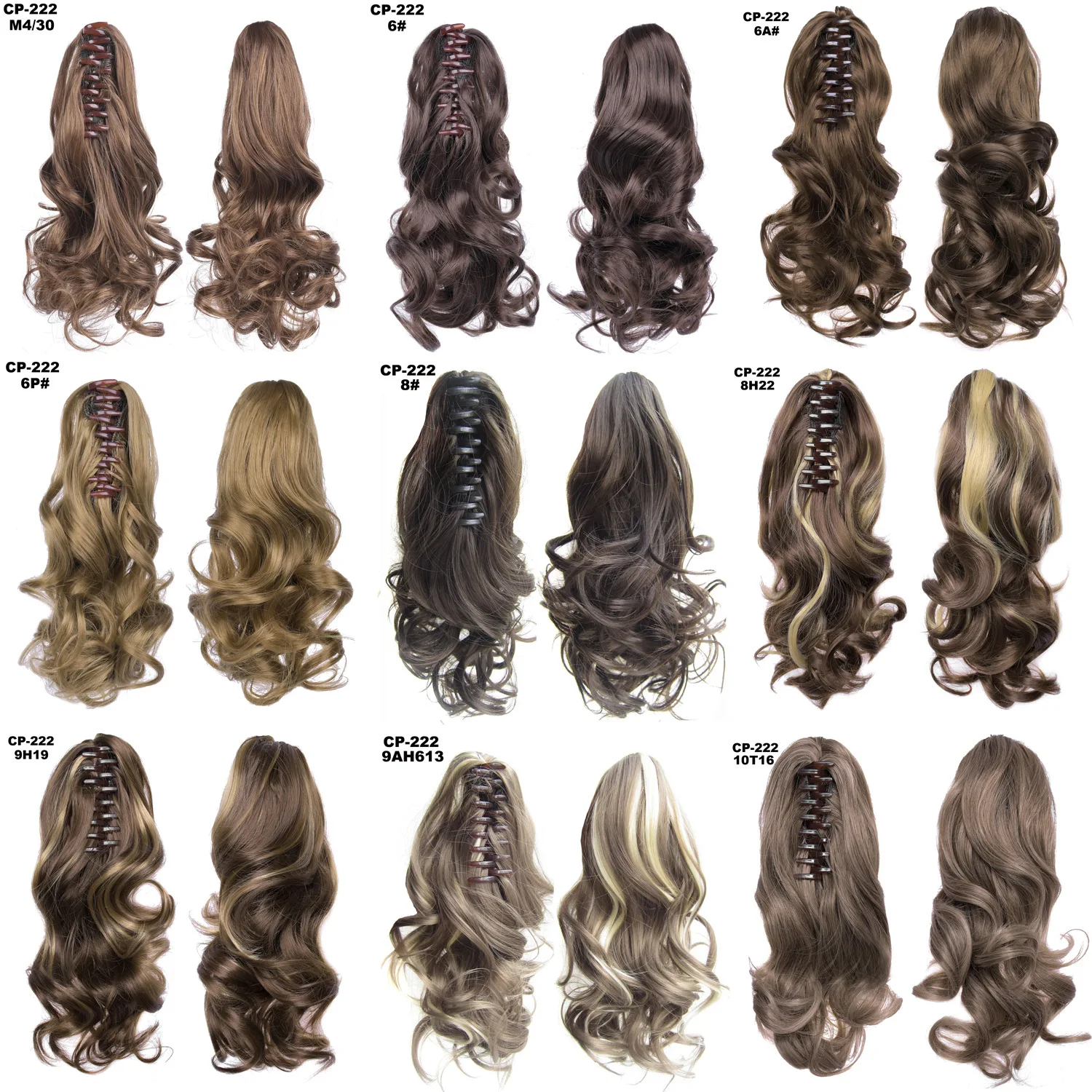 TOPREETY Synthetic Hair Heat Resistant 90gr Wavy Claw Clip Ponytail Hair Extensions Curly Ponytail Hairpiece