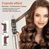 110,000 RPM High Speed 6 in1 Hair Dryer Brush Automatic Curling Iron Curler and Straightener Negative Ion Hot Air Comb Blowdryer 6