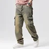 Large Size 46 Loose Jeans Men Denim Pants Straight Pocket Baggy Casual Streetwear Hip Hop Brand Blue Wide Leg Cargo Trousers 5
