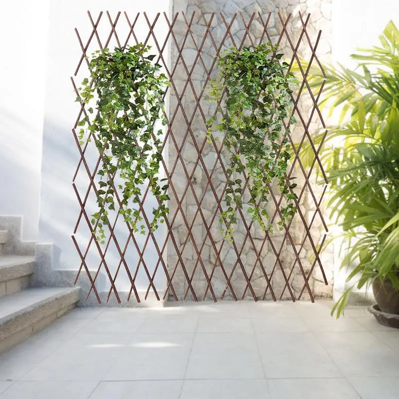 Treillis Extensible En Pin Pour Plantes Grimpantes - 3 Tailles (jusqu'à 180x25 Cm), Clôture Décorative Jardin - 10