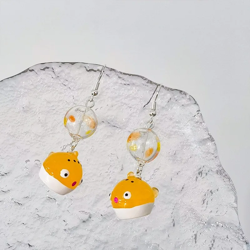 Transparent Goldfish Pendant Earrings Image 15