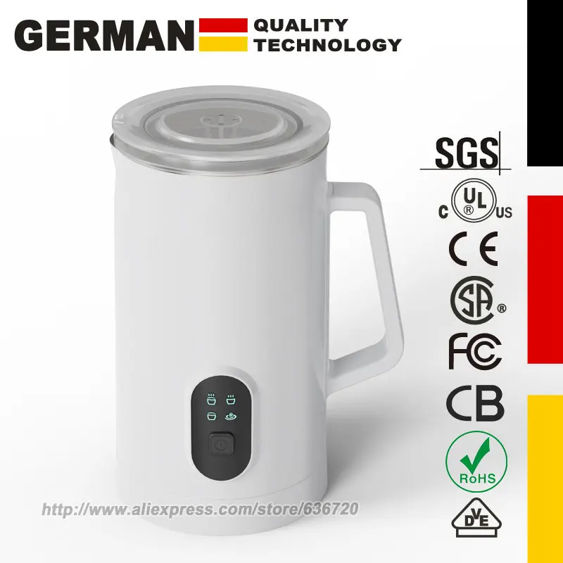 Milk Frother, Electric Milk Frother and Steamer, 4 in 1 Automatic Cold Hot Milk Frother and Warmer for Making Latte, Cappuccino