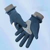 Children Skiing Cycling Gloves Warm Winter Boy Girl Fleece Roundel Thick Anti-Slip Kids Cute Soft Waterproof Motorcyclist Gloves 3