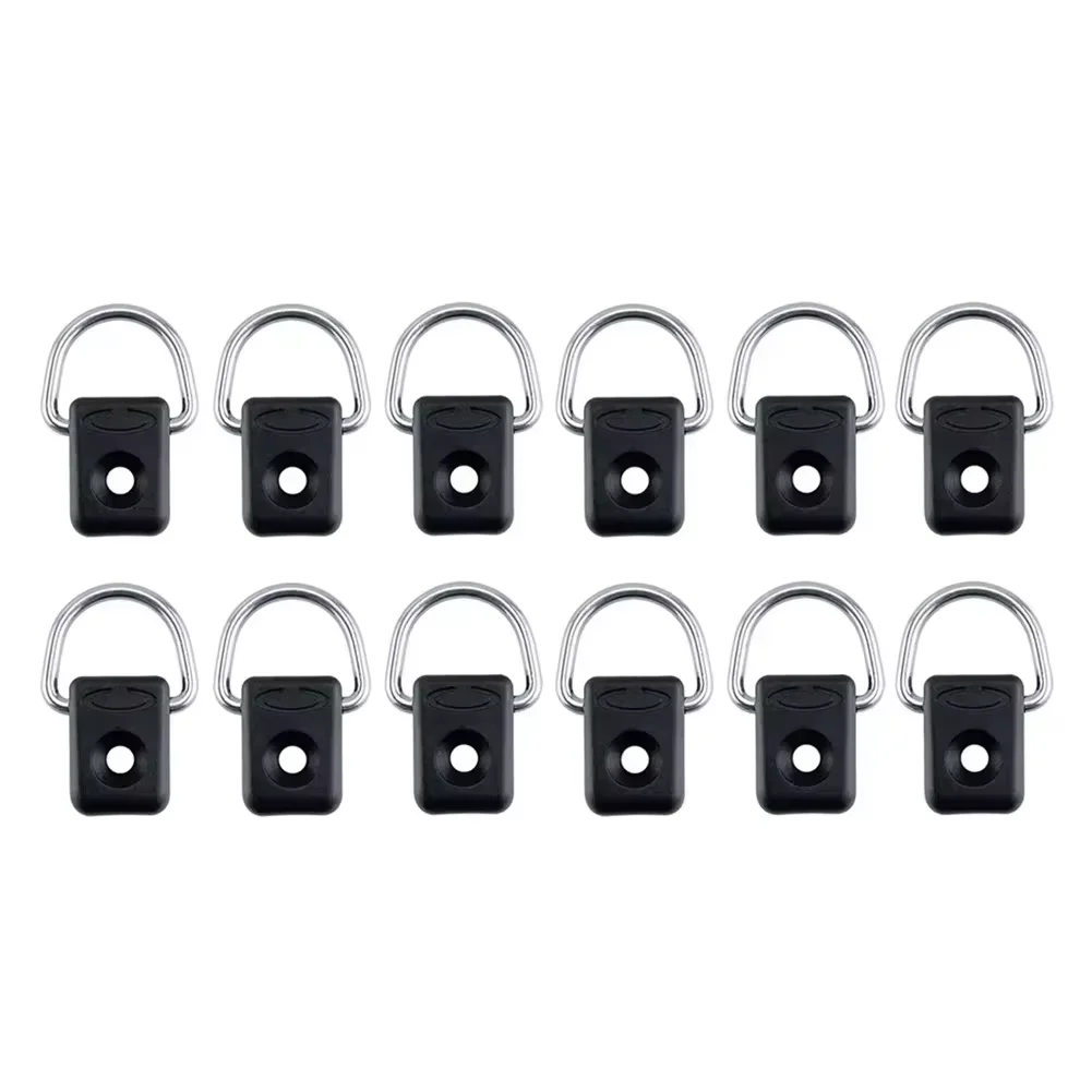 12pcs Kayak D Ring Tie Down Loop Screws - Durable Deck Fitting Rigging