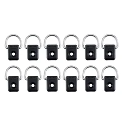 12pcs Kayak D Ring Tie Down Loop Screws - Durable Deck Fitting Rigging (Square)