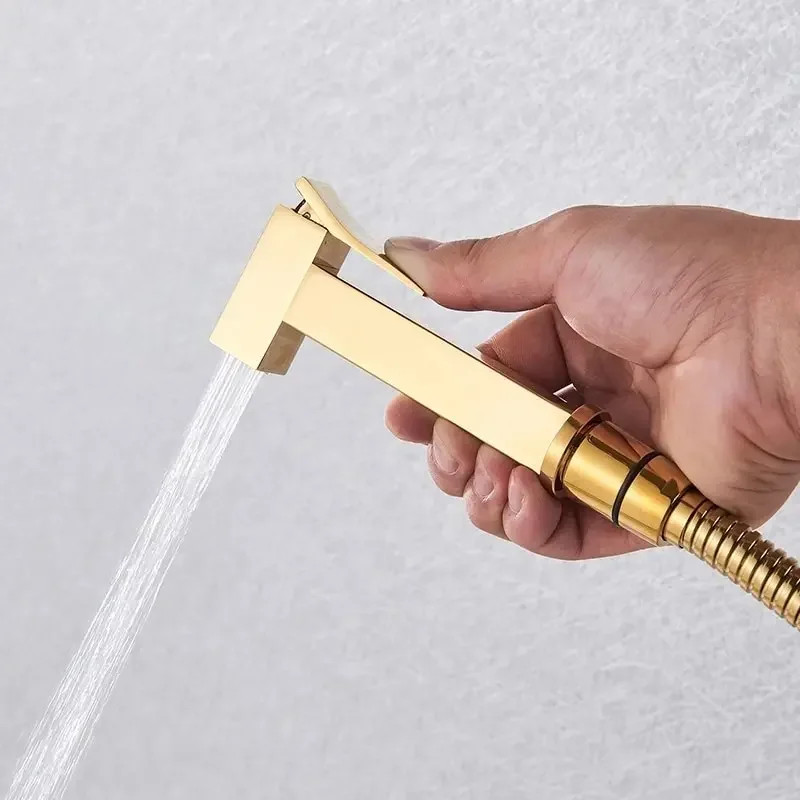 Bathroom Bidet Shower Faucet Single Cold Water Tap Handheld Bidet Spray Shower Set Toilet High Pressure Cleaning Sprayer