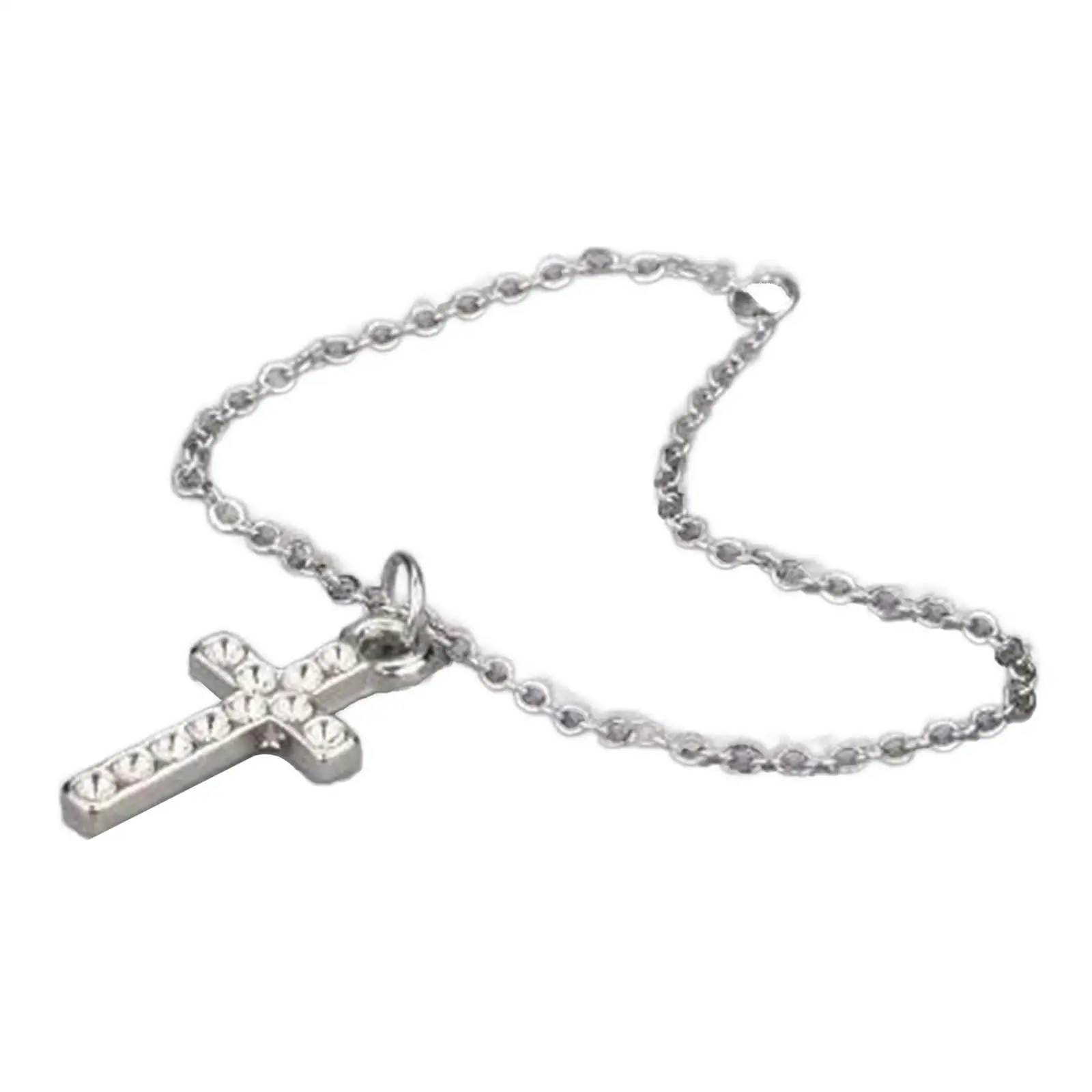 

1/6 Scale Soldier Cross Necklace Model Doll Accessories Vintage Metal Lightweight with Chain Mini for 12inch Soldier Figures